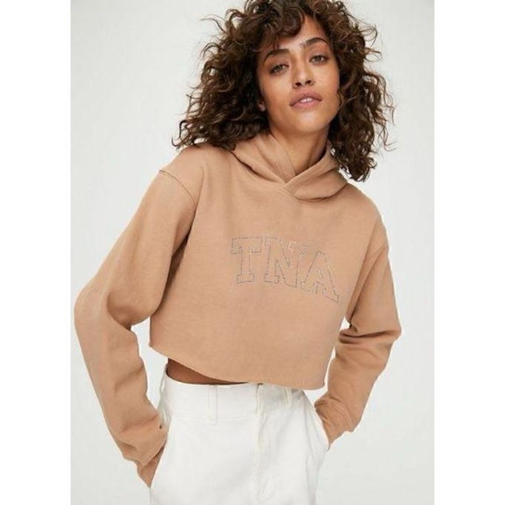Aritzia TNA The Perfect Hoodie Tan